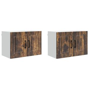 vidaXL Sienas skapis PORTO 2 pcs Dūmaka ozols 60 x 31 x 40 cm