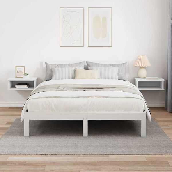 vidaXL Naktsgaldiņ&scaron; 2 pcs Balts 40 x 31 x 15 cm Inženierijas koks