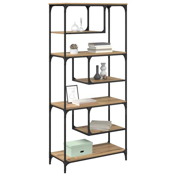 vidaXL Grāmatu skapis amatnieku ozola 81 x 36 x 176 cm