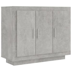 vidaXL kumode, betona pelēka, 92x35x75 cm, inženierijas koks