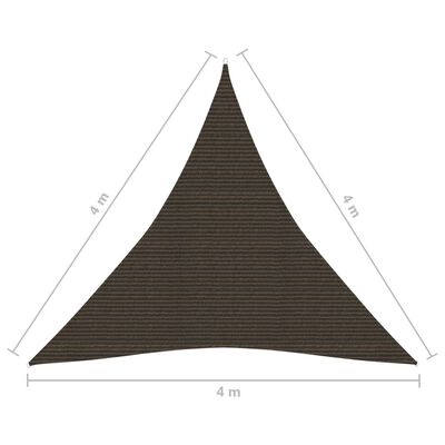 vidaXL saulessargs, 160 g/m², brūns, 4x4x4 m, HDPE