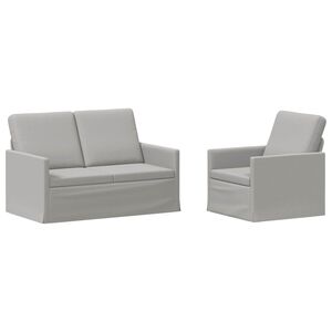vidaXL Dīvānu komplekts 2 pcs Mākoņu pelēka Audums