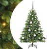 vidaXL Mākslīgā Ziemassvētku eglīte su 150 LED Zaļa 120 cm PE un PVC