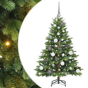 vidaXL Mākslīgā Ziemassvētku eglīte su 150 LED Zaļa 120 cm PE un PVC