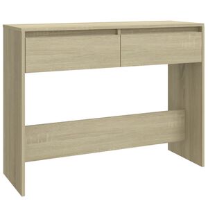 vidaXL konsoles galdiņ&scaron;, koka krāsa, 100x35x76,5 cm, inženierijas koks