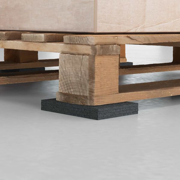 vidaXL Gumijas spilventiņ&scaron; Melna Gumija