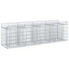 vidaXL Gabions pacelta gulta 200 x 50 x 60 cm Cinkota tērauda Sudraba