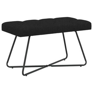 vidaXL Sols ar pogām Melns 80 x 40 x 46 cm Audums