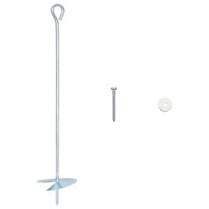 vidaXL Zemes enkurs 10 pcs Sudraba &Oslash;10 x 50 cm Cinkots metāls