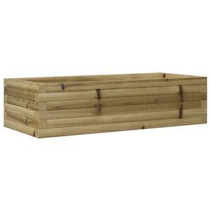 vidaXL dārza puķu kaste, 90x40x23 cm, impregnēts priedes koks