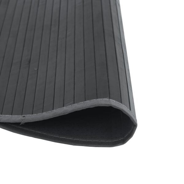 vidaXL paklājs, apaļ&scaron;, pelēks, 80 cm, bambuss