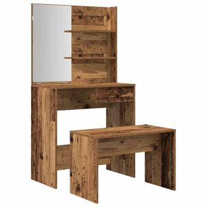 vidaXL tualetes galda komplekts Old Wood Engineered Wood