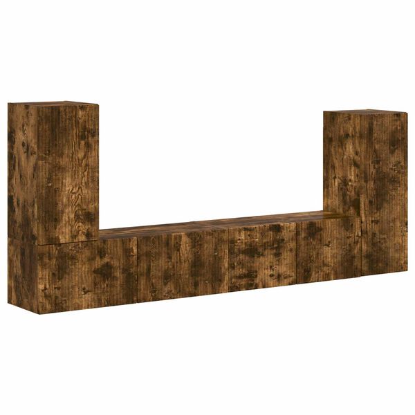 vidaXL TV skapī&scaron;u komplekts 4 pcs Dūmaka ozols Inženierijas koks