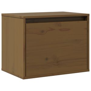 vidaXL sienas skapītis, medus brūns, 45x30x35 cm, priedes masīvkoks