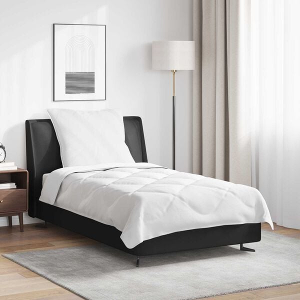 vidaXL Sega ar spilvenu 2 pcs Balts Mikro&scaron;ķiedra