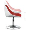 vidaXL virtuves krēsls, vīnsarkana un balta mākslīgā āda