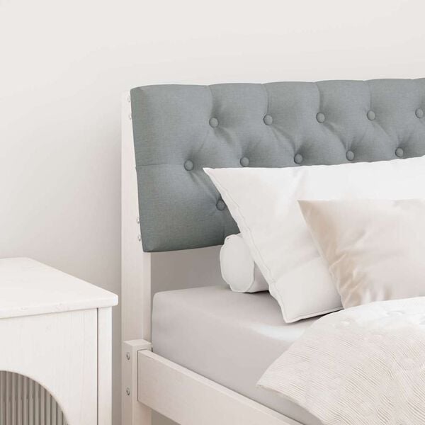 vidaXL Mīkstināts gultas galvgalis Gaiši pelēks 80 cm