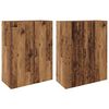 vidaXL Sienā piestiprināms skapis 2 pcs Vecs koks 69,5 x 34 x 90 cm