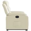 vidaXL elektrisks atpūtas krēsls, paceļams, krēmkrāsas mākslīgā āda
