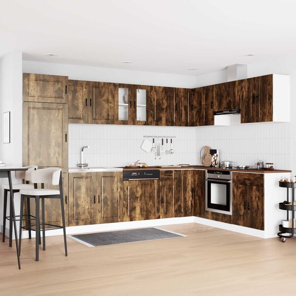 vidaXL Izlietnes skapītis ar uzglabā&scaron;anu Porto Brūna 80 x 46 x 81,5 cm