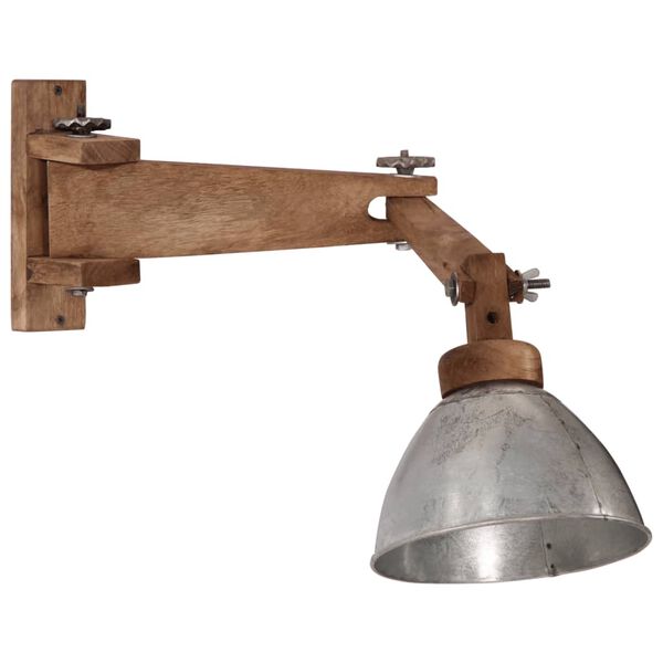 vidaXL sienas lampa, 25 W, vintāžas, sudraba krāsa, E27