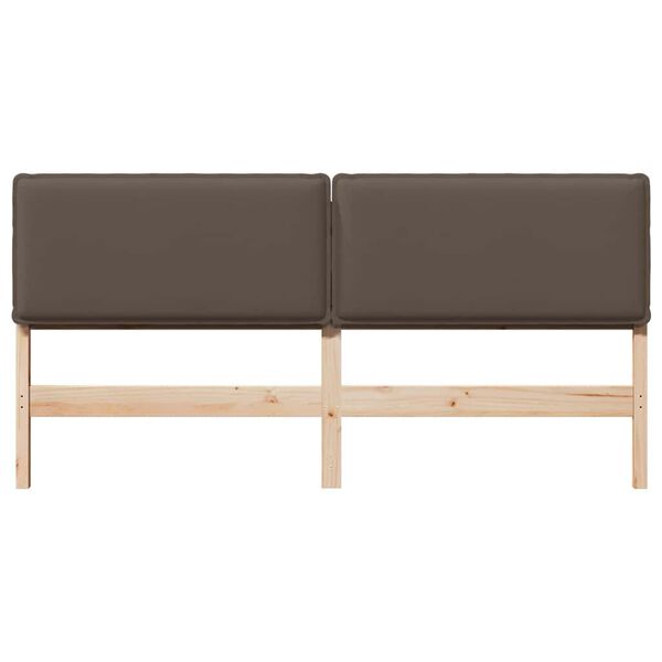 vidaXL Mīkstināts gultas galvgalis Dabīgs un gai&scaron;i pelēks 200 cm