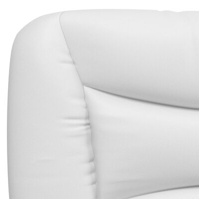 vidaXL gultas rāmis ar LED, balts, 80x200 cm, mākslīgā āda