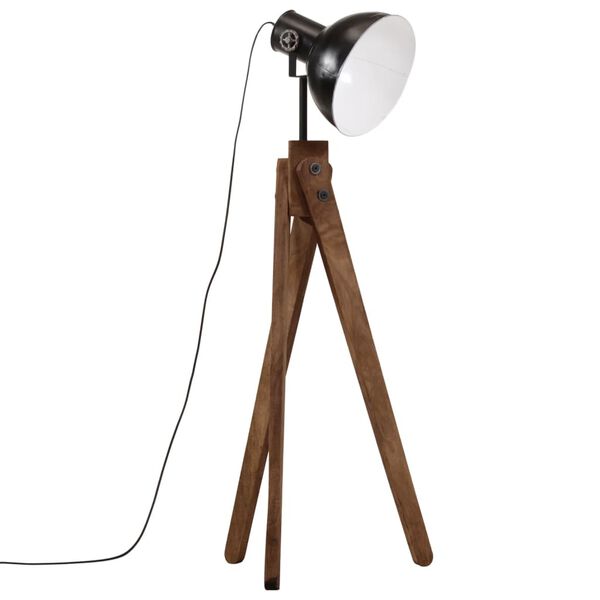 vidaXL grīdas lampa, 25 W, melna, 45x45x120 cm, E27