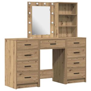 vidaXL Dressing galds 3 pcs Brūna 40 x 41 x 135 cm Inženierijas koks