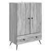 vidaXL Puse Pelēks Sonoma ozols 66 x 34,5 x 95 cm Inženierijas koks