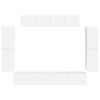 vidaXL Televizora skapī&scaron;a 8 pcs Augsta spīduma baltā krāsa