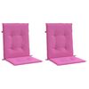 vidaXL krēslu spilveni, 2 gab., rozā, audums