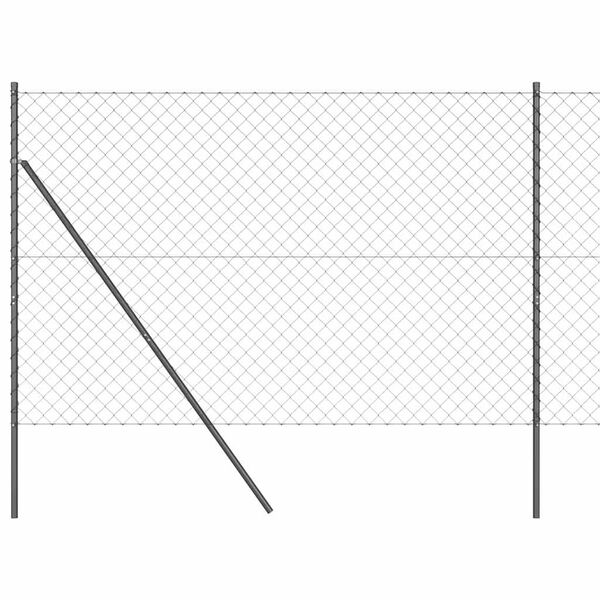 vidaXL Žoga āķis Pelēka 25 x 1,5 m (60 x 60 mm acs) Tērauds