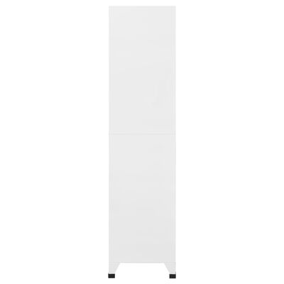 vidaXL ģērbtuves skapis, balts, 90x45x180 cm, tērauds