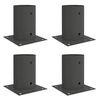 vidaXL Apaļais zemes enkurs 4 gab. Antracīta 15 x 15 x 15 cm Metāls