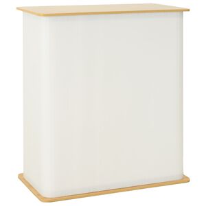 vidaXL Izstāžu galds Gai&scaron;i brūna un balta 80 x 40 x 93 cm