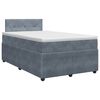 vidaXL Kontinentālā gulta ar matraci Tum&scaron;i pelēka 120 x 200 cm Samts