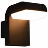 vidaXL āra LED sienas lampa, 9 W, melna, ovāla