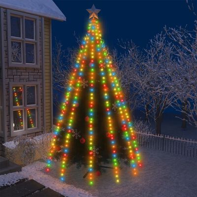 vidaXL Ziemassvētku lampiņas, 500 LED, 500 cm, krāsainas
