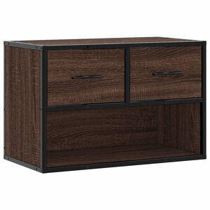 vidaXL TV skapītis, ozolkoka, 60x31x39,5 cm, konstruēts koks, metāls