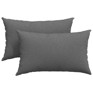 vidaXL Dīvāna spilveni 2 gab. audums Tum&scaron;i pelēks 50 x 30 cm