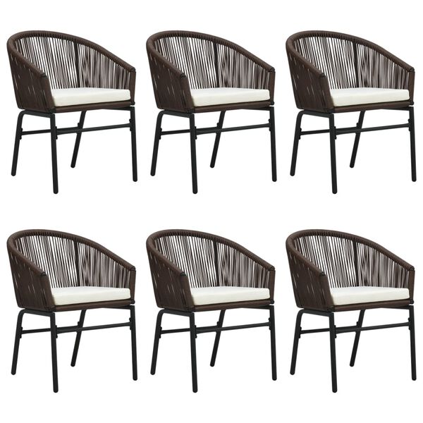 vidaXL 7-daļīgs dārza mēbeļu komplekts, brūns