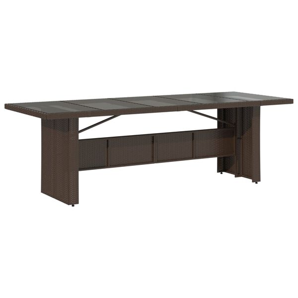 vidaXL 11daļīgs bistro mēbeļu komplekts, matrači, brūna PE rotangpalma