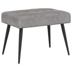 vidaXL Sols ar pogām Gai&scaron;i pelēka 60 x 40 x 45 cm Samts