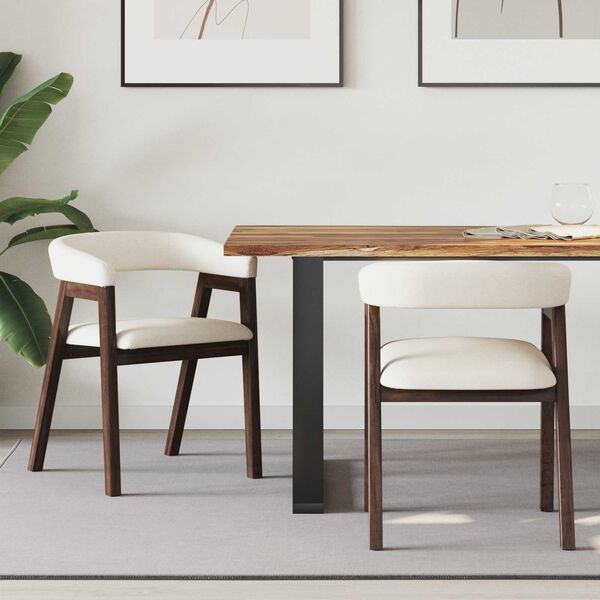 vidaXL Ēdamkrēsli 2 pcs Gai&scaron;i brūns 54 x 57 x 73 cm Cietā gumijas koka