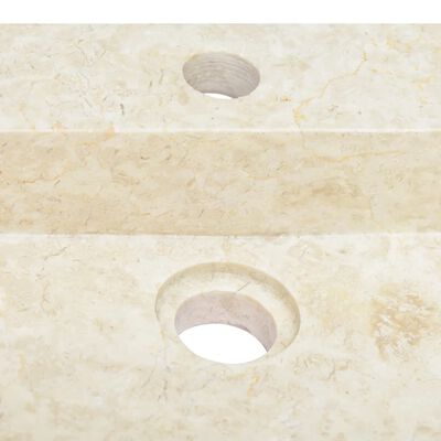 vidaXL izlietne, 58x39x10 cm, krēmkrāsas marmors