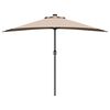vidaXL Dārza parasols Pelēkbrūna 294 x 150 x 224 cm