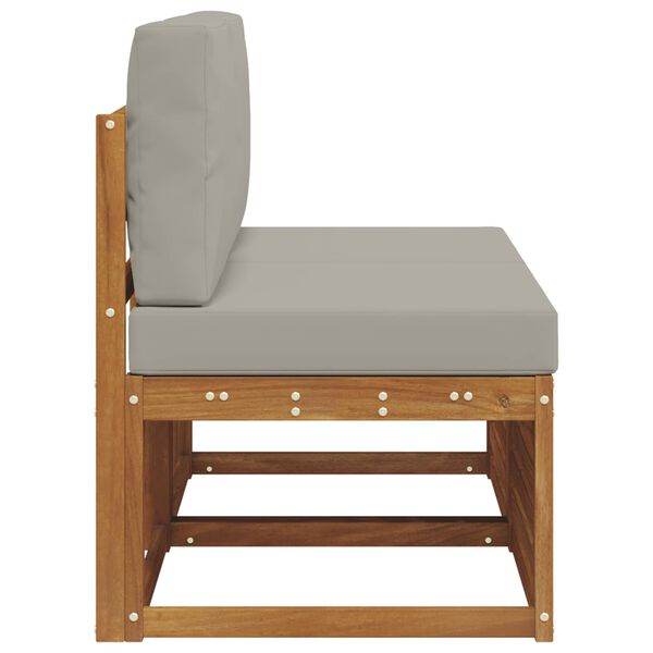 vidaXL 2 Gabals Āra vidējā dīvāns Cietā akācijas koks Dabiska