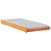 vidaXL Gultas rāmis Vaks brūns 100 x 200 cm Ciets priedes koks
