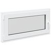 vidaXL Pagraba logs RISOR 100 x 50 cm PVC un stikls Balts